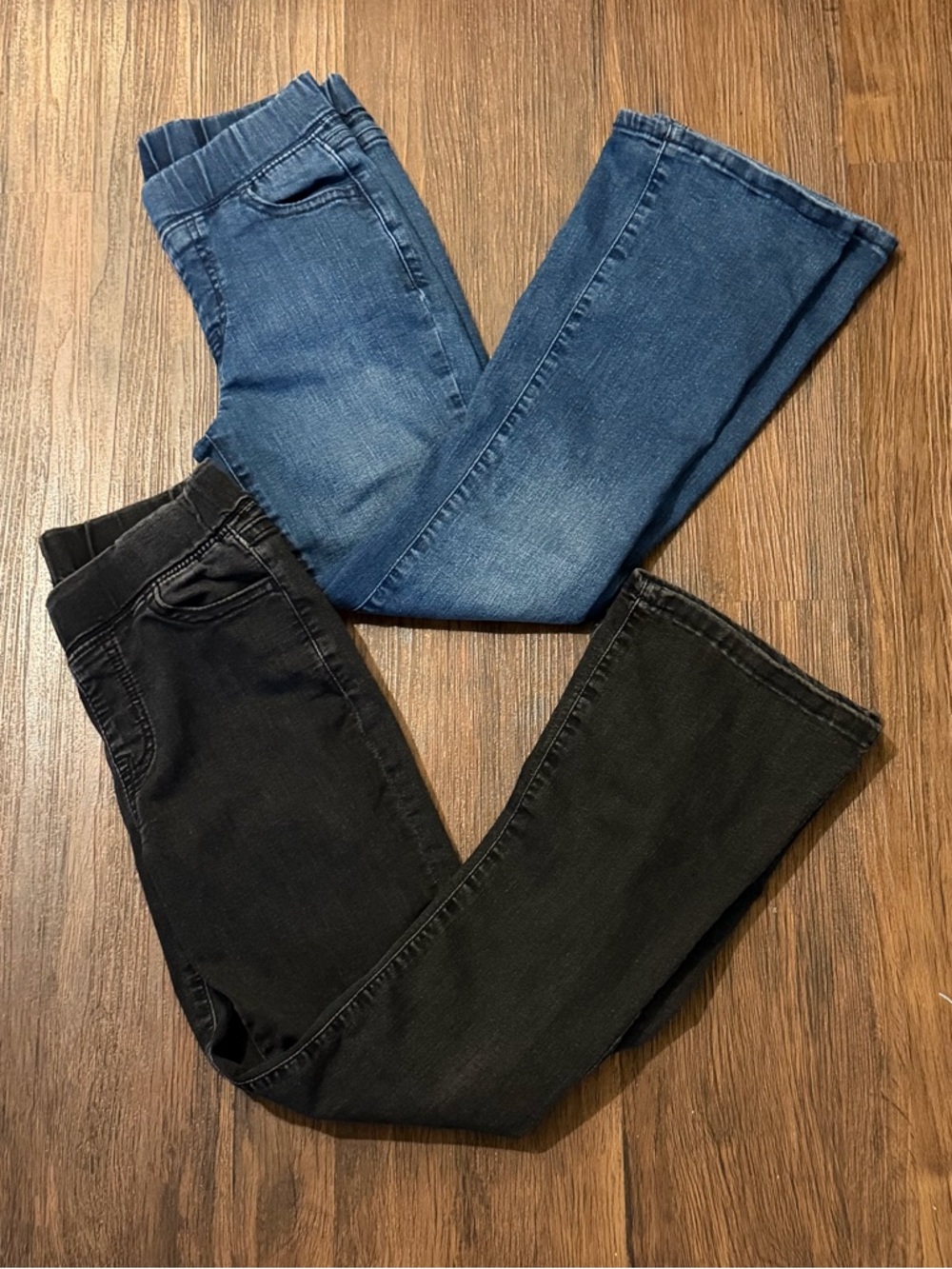 Cat & Jack Kids- Girls Blue & Black Pull-On Flare Jeans Set (2 PK)